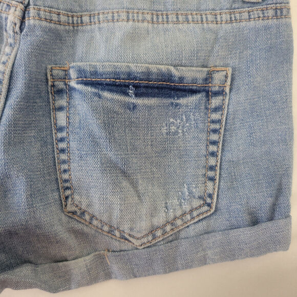 Forever‎ 21 Denim Shorts Juniors 25 Blue Jean Mid Rise Womens Button Fly W27 - Picture 12 of 15